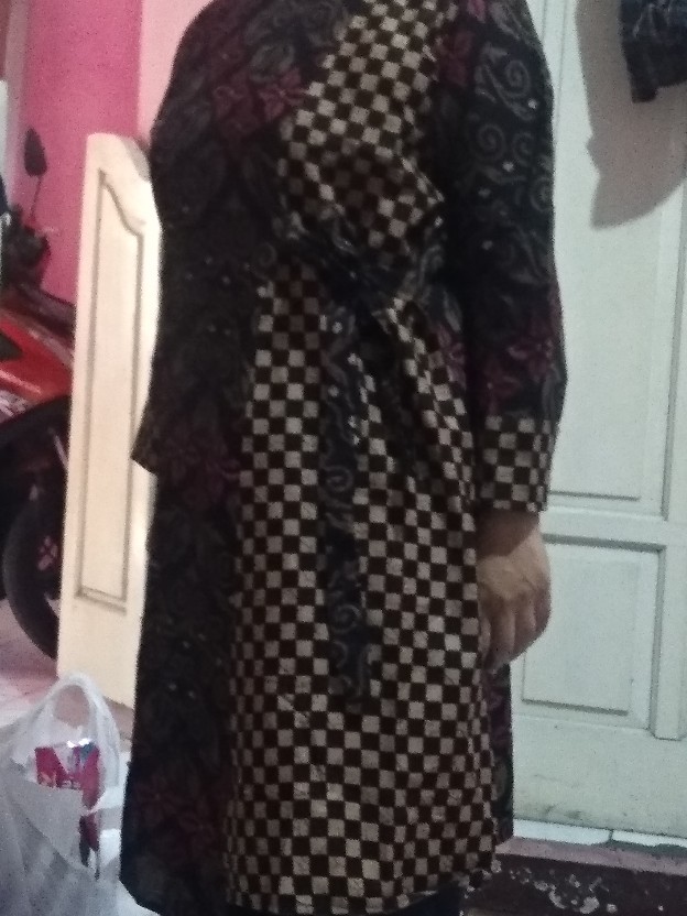 Couple Tunik Ziggy Tali Bunga Zigzag Lawasan Sarimbit Seragam Batik Formal Casual Kerja Bagus