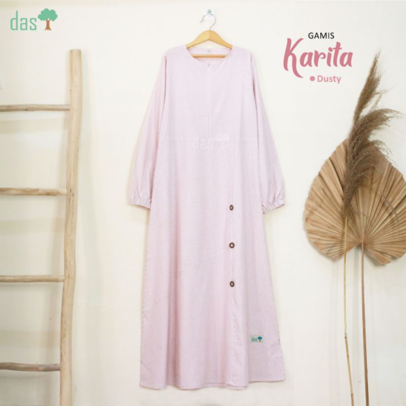 Gamis DAS Simpel Syari bahan Katun Busui Resleting depan Karita by Dasmuslim