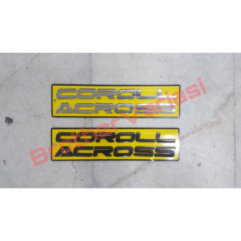 Emblem Corolla cross emblem kap mesin Corolla cross hitam chrome