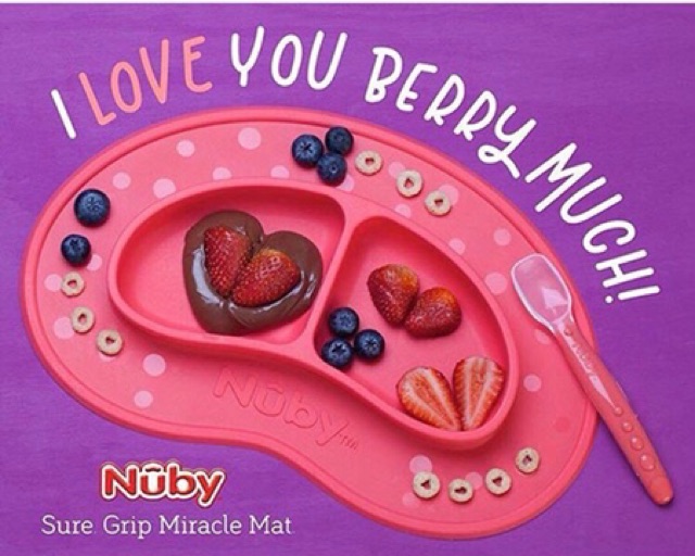 Nuby sure grip mat section - piring makan silikon