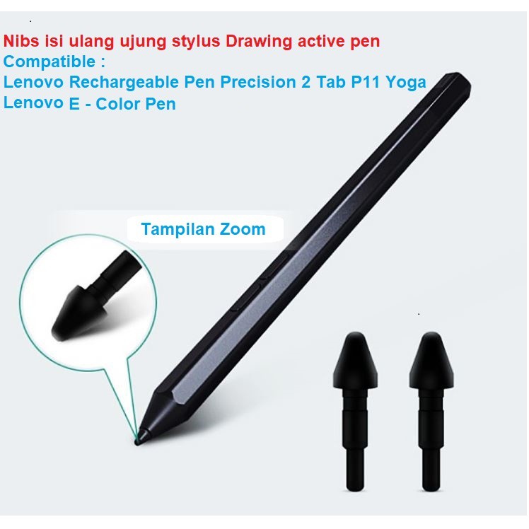 Nibs isi ulang Stylus Lenovo E-color Pen Lenovo Rechargeable Presicion 2 pen Original