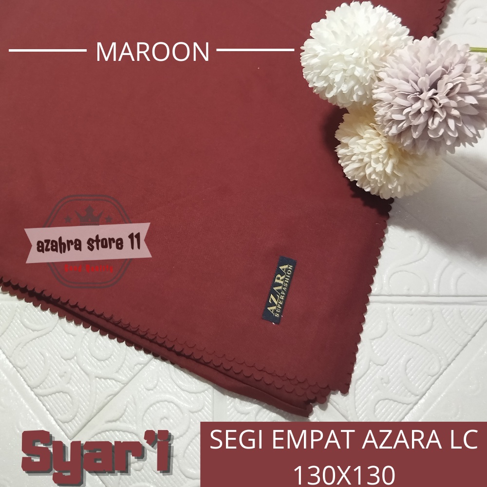 Hijab Segi Empat Oscara Syar'i 130x130 Laser Cut Voal Polos Jumbo