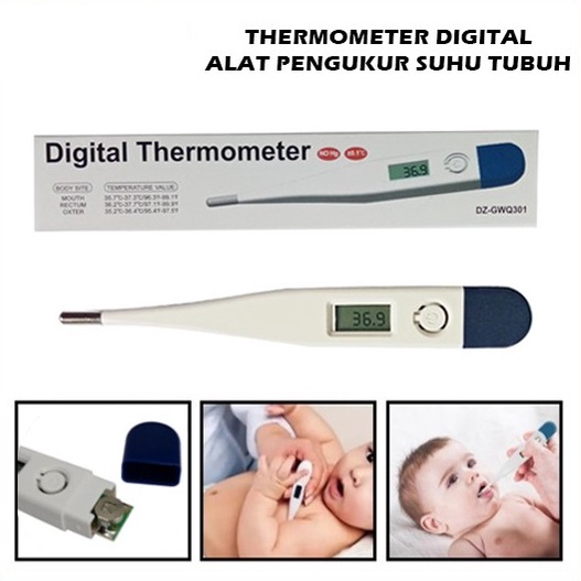 Thermometer Digital Alat Pengukur Suhu Badan Tubuh Bayi Baby Anak termometer mulut ukur ketiak anus TL