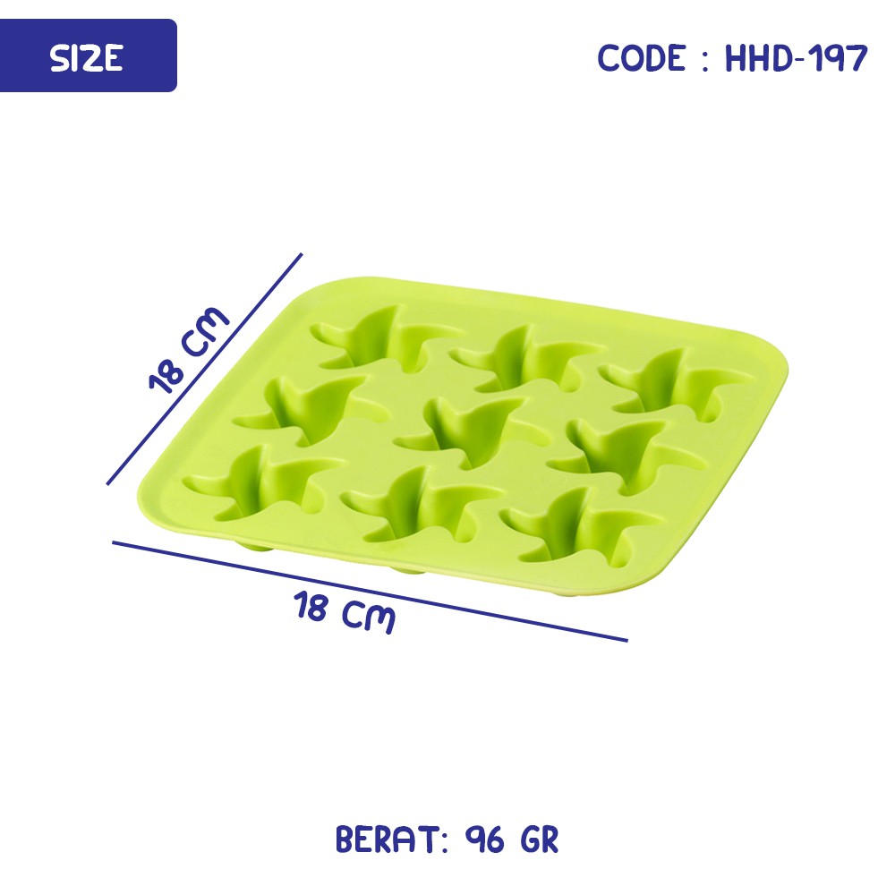 PLASTIS TEMPAT CETAKAN JELLY ES BATU Ice Tray / Ice Mold Aneka Bentuk KARET SINTETIS 18cm - HHD-197