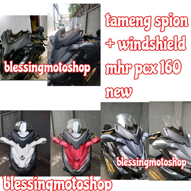 tameng spion lipat pcx 160 tameng windshield mhr pcx 160 spion mhr pcx