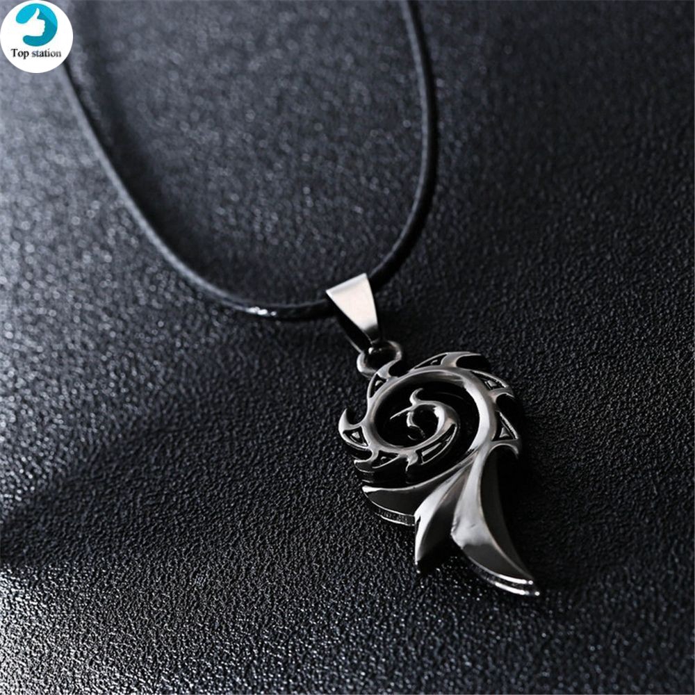 【COD Tangding】Buy1 Get 1 Kalung Pria Bahan Stainless Steel Titanium dengan Liontin