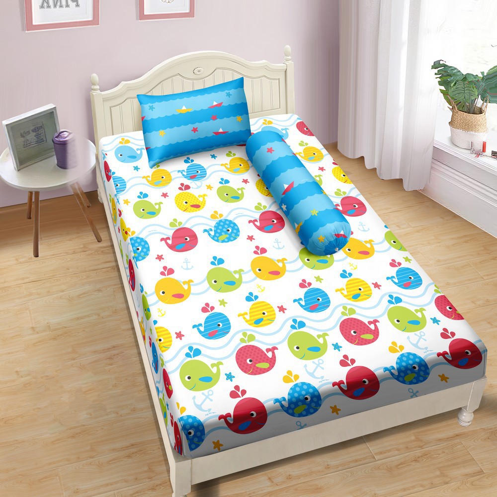 Sprei Lady Rose Single 120x200 - WHALE, POLAR BEAR, MINION, POOH, STITCH GUITAR, USA