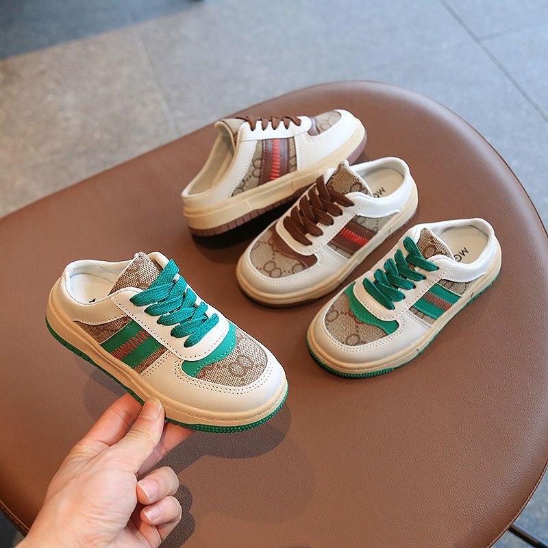 【FREE BOX IMPORT】V105 - Sepatu Half Sneaker Fashion Anak Import