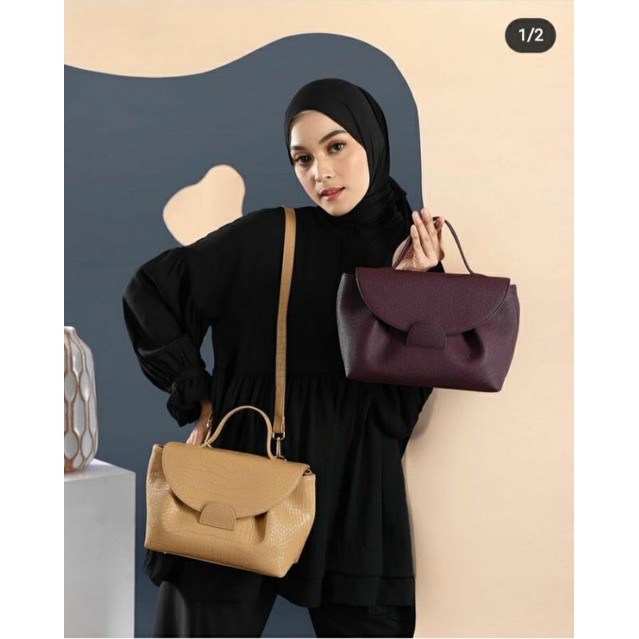 (Ready - Siap Kirim) Boa Bag by Local.id (Burgundy & Croco Coffee)