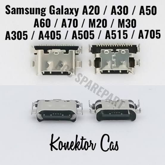 Con charger konektor saja samsung a20 a30 a50 a70 m20 m30 type c port usb charging