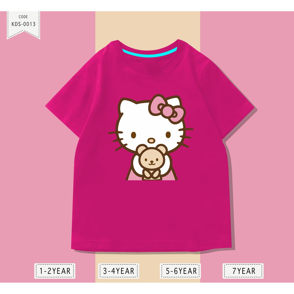 Baju Anak Hello / Kaos Distro DTF Anak Laki Laki dan Perempuan / Unisex / Motif Kartun