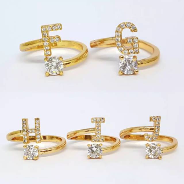 Fourfashion Cincin xuping / cincin alfabet / cincin huruf Xuping/ cincin inisial nama xuping