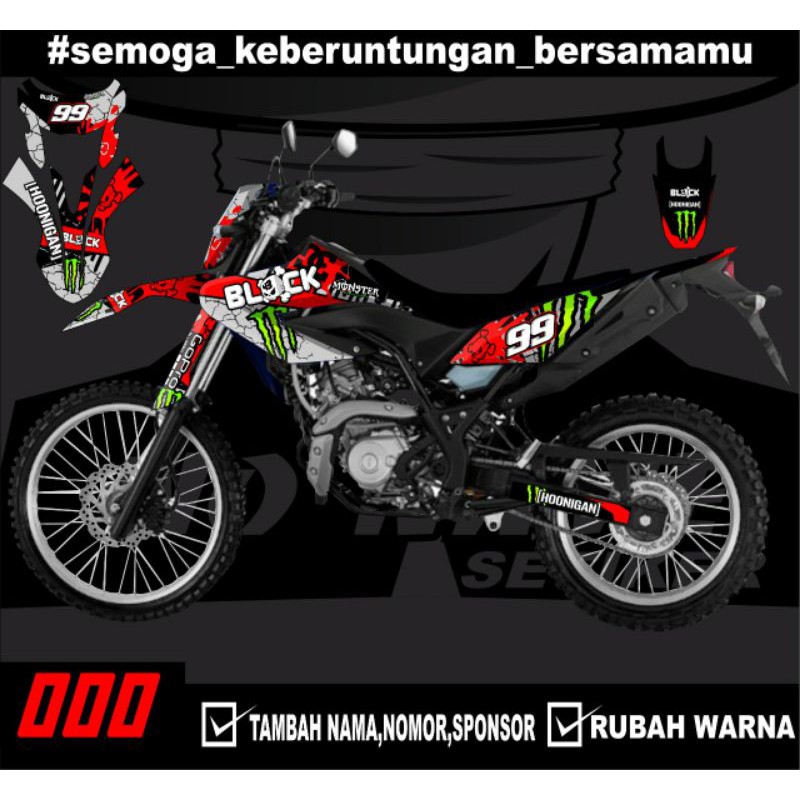 stiker setiker Decal Sticker Motor Cross WR155 Fullbody - Dekal Stiker WR 155 Desain Trail