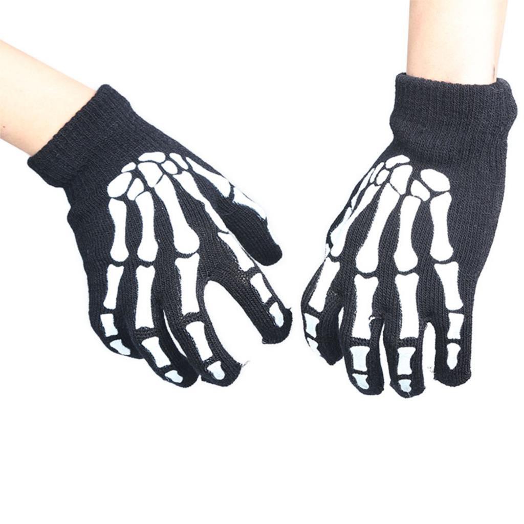 SARUNG TANGAN Skull Gloves Skeleton Ghost Costume Cosplay HALLOWEEN RAJUT