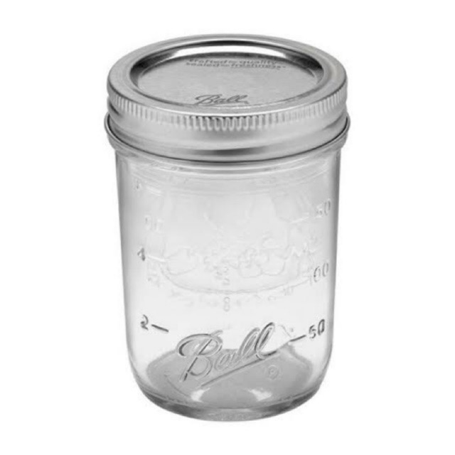 Ball Mason Jar 1 2 Half Pint Regular Mouth 236 Ml 8 Oz Toples Wadah Penyimpanan Makanan Shopee Indonesia