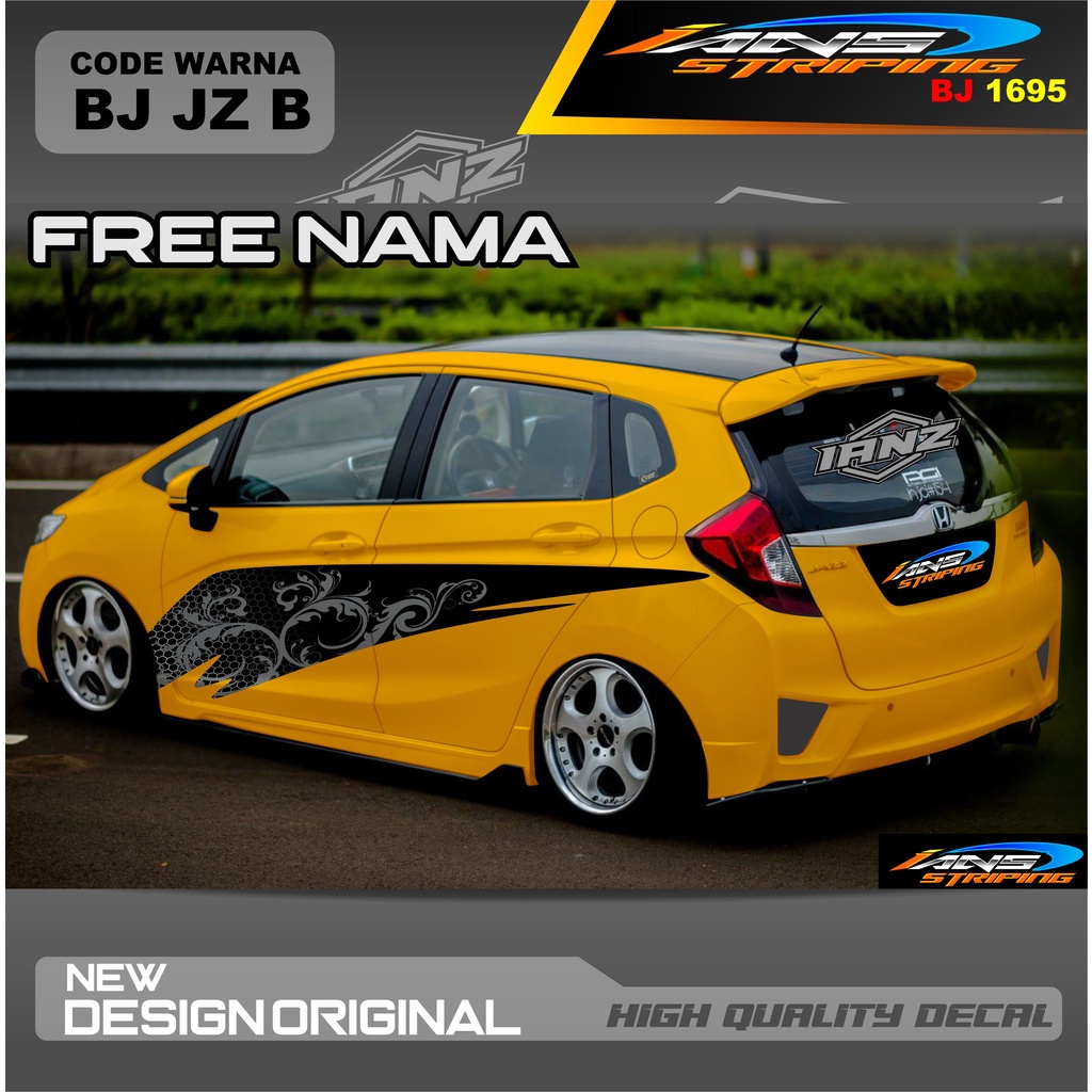 DECAL STIKER  MOBIL HONDA JAZZ JES AYLA AGYA / STIKER MOBIL TERBARU / VARIASI STIKER MOBIL