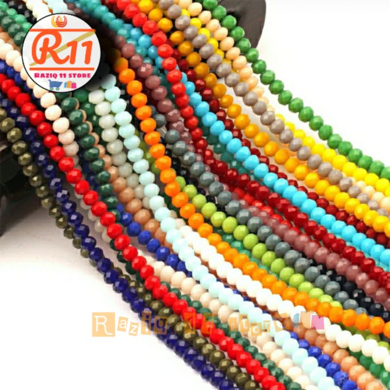 Manik Manik Kristal Ceko Bahan Gelang Dan Kalung