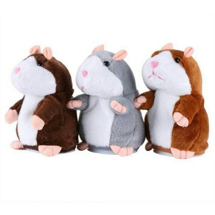 Mainan Boneka Hamster Bisa Bicara dan Bergerak / Boneka Peniru Suara / Mainan Robot Hamster / Talking Hamster