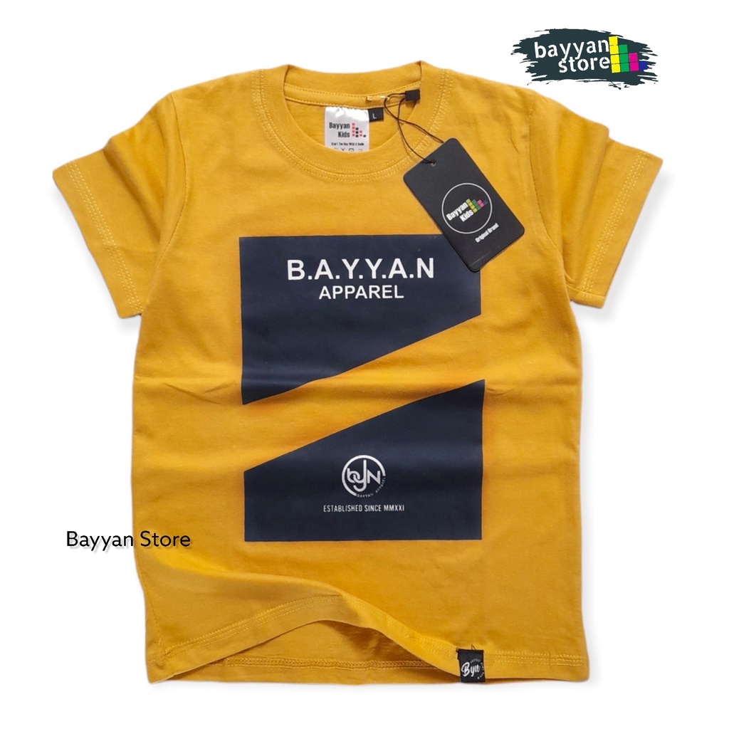 Bayyan Kaos Distro Anak Umur 1-12 Tahun Cotton 30s Premium