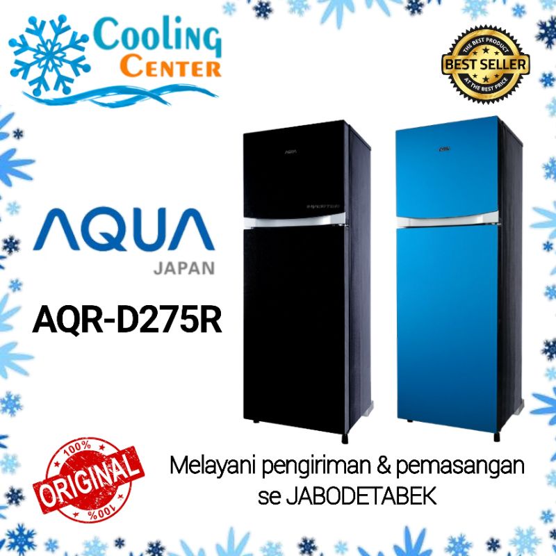 KULKAS AQUA JAPAN AQR-D275 INVERTER LEMARI ES 2 PINTU NO FROST 275 - H