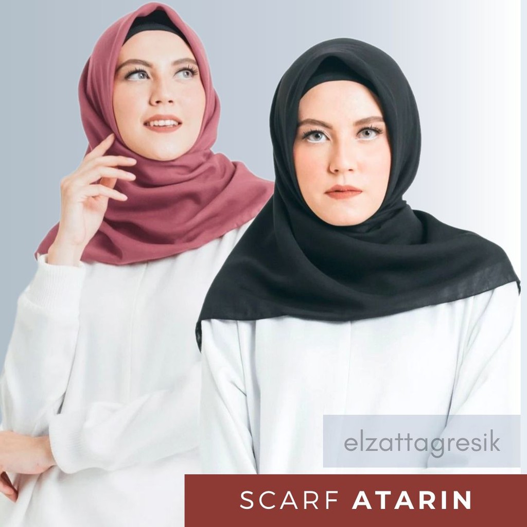 DAUKY Atarin Scarf Polos Edition Hijab Segi Empat
