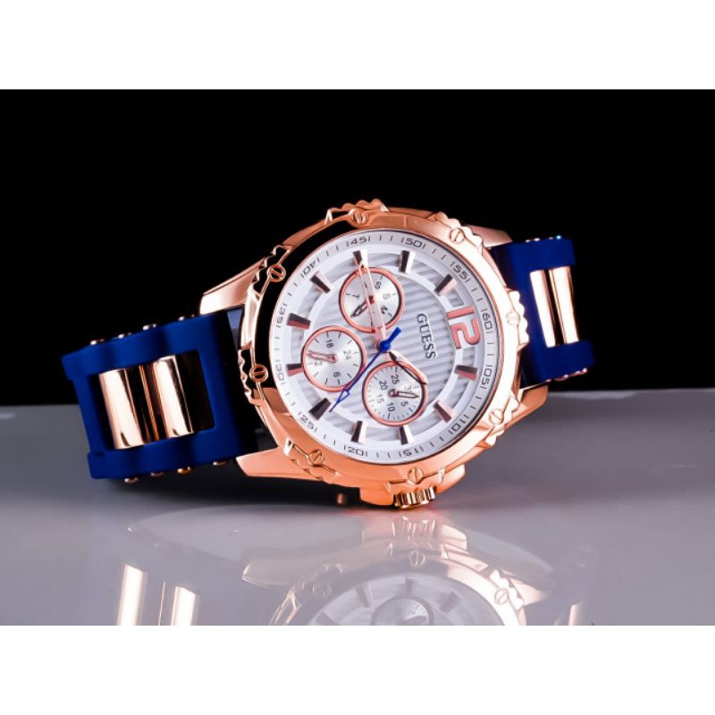 Jam Tangan Wanita Merk Guess Rabber Original Free Box Set