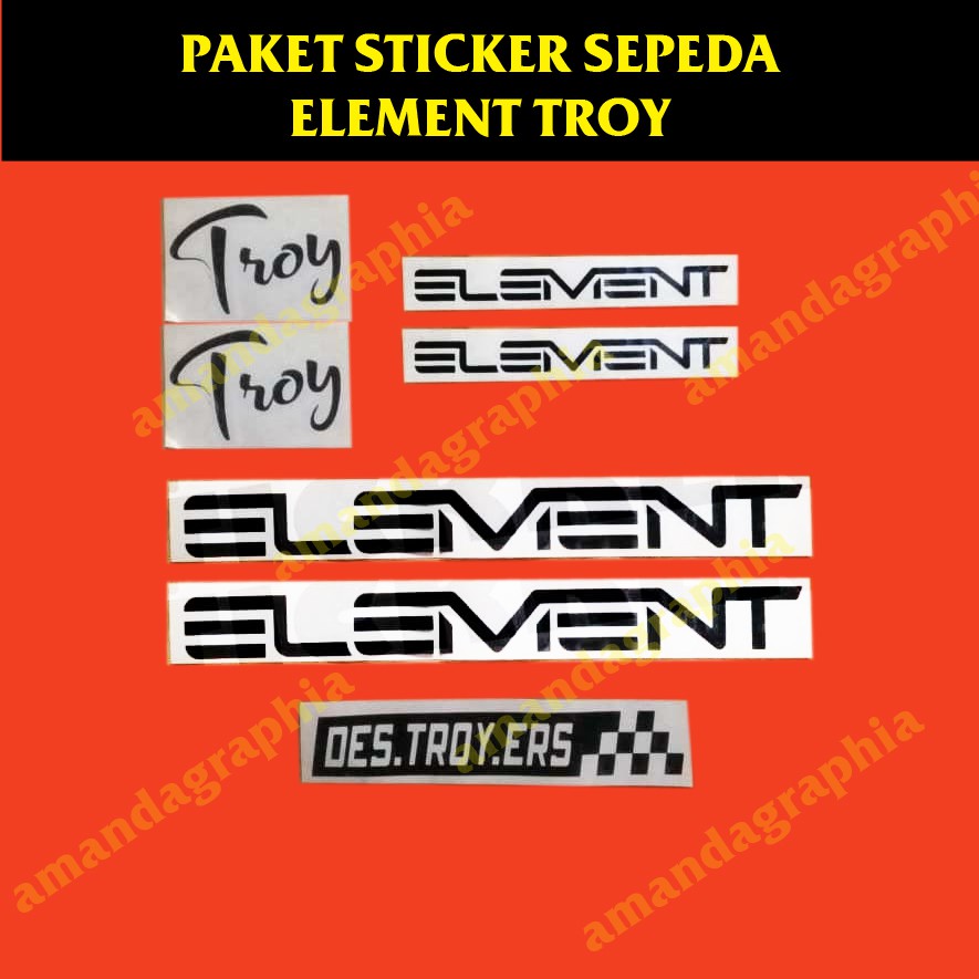 Paket Sticker Element Troy Destroyers