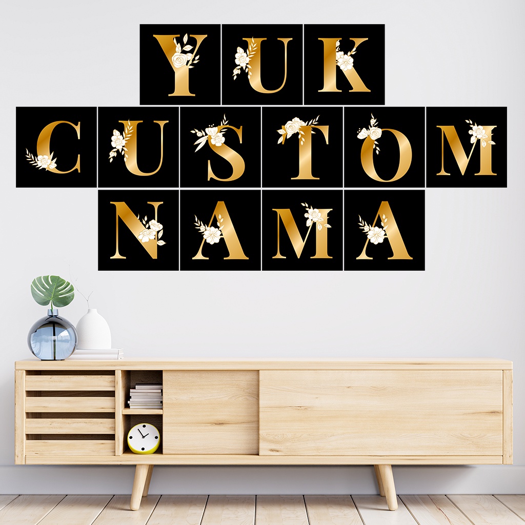 Hiasan Dinding Custom Text / Nama Pajangan Kamar Tidur Cewek Wall Decor Aesthetic