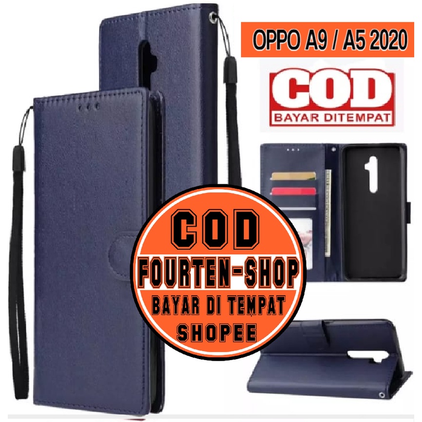 CASING / CASE KULIT FOR OPPO A5 /A9 2020 - CASING DOMPET-COVER -SARUNG HP