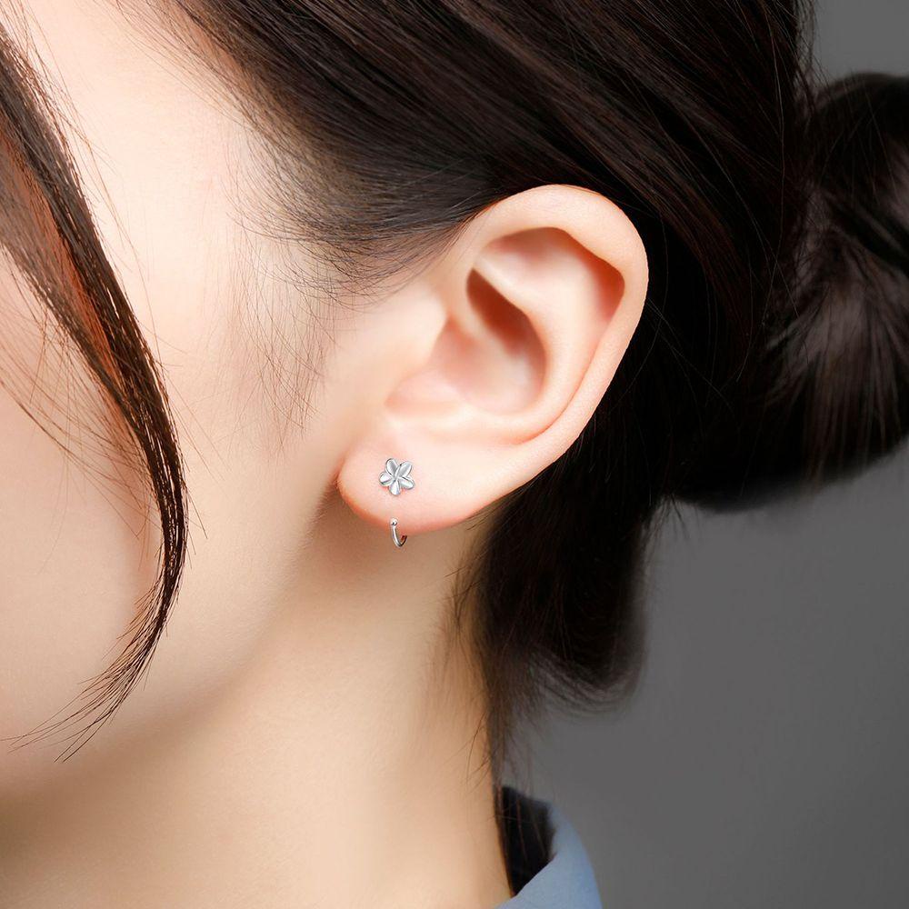 Mxbeauty Anting Tusuk Gantung Bentuk Hati / Bunga / Kupu-Kupu Bahan Alloy Untuk Wanita