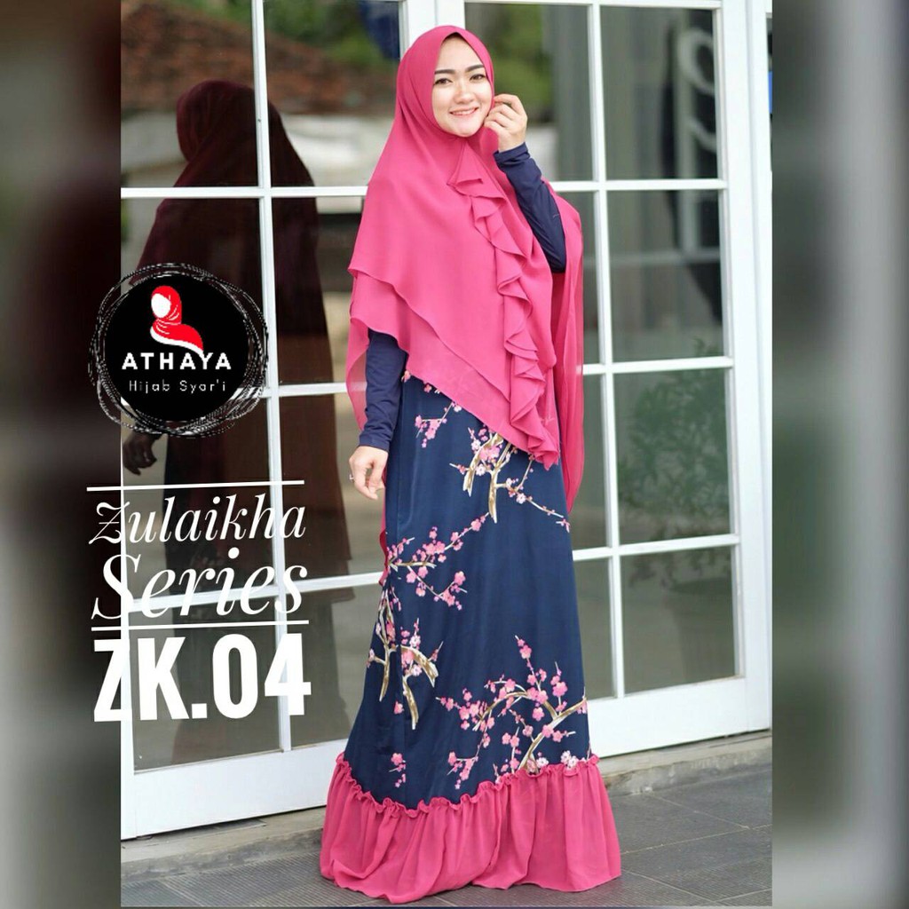 Gamis Syari Athaya Zulaika Hijab Syari Baju Muslim Wanita