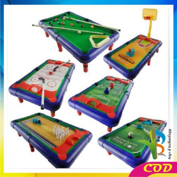 

Unik RB-M54 Mainan Anak Laki Laki Game Meja Billiard Multifungsi 6in1 Bola Diskon