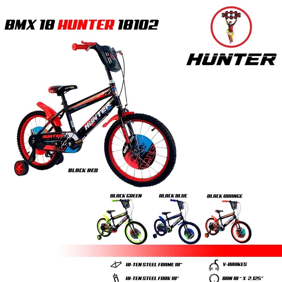 Sepeda Anak Cowok BMX 18 Inch Hunter 18102