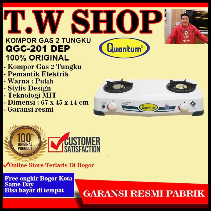 Kompor Gas Quantum 2 Tungku Qgc-201 Dep