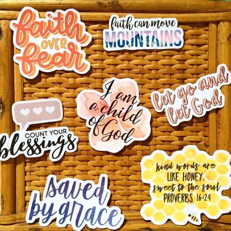 

bible verse sticker set / life reminder sticker set
