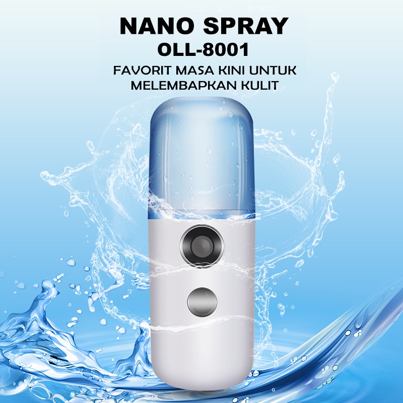 Nano mist spray pelembab wajah moisturing semprotan disinfektan portable kecil dan lucu