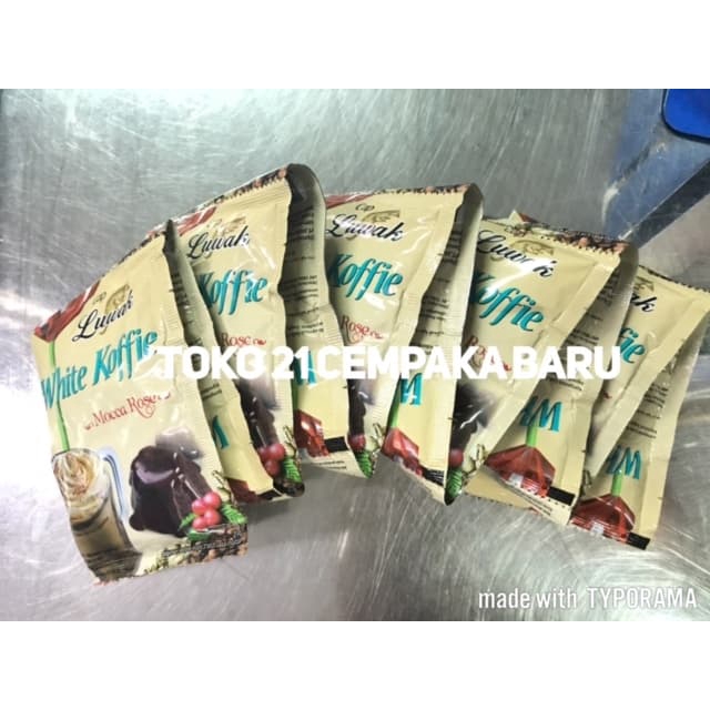 

Luwak White Koffie Rasa Mocca Rose 1 Renceng isi 10 Sachet | Kopi Coffee