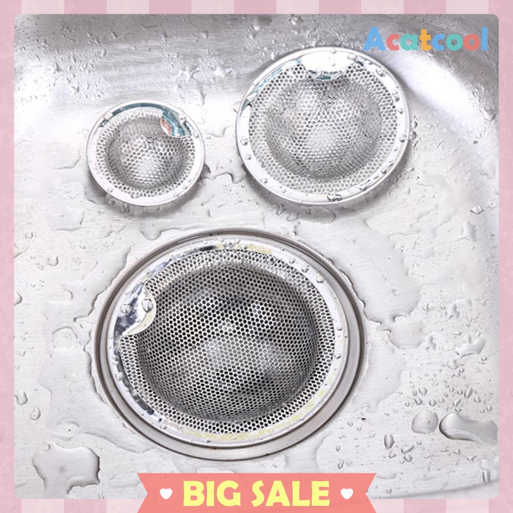 Stainless Steel Bathtub Hair Catcher Waste Stopper Filter Sink Strainer