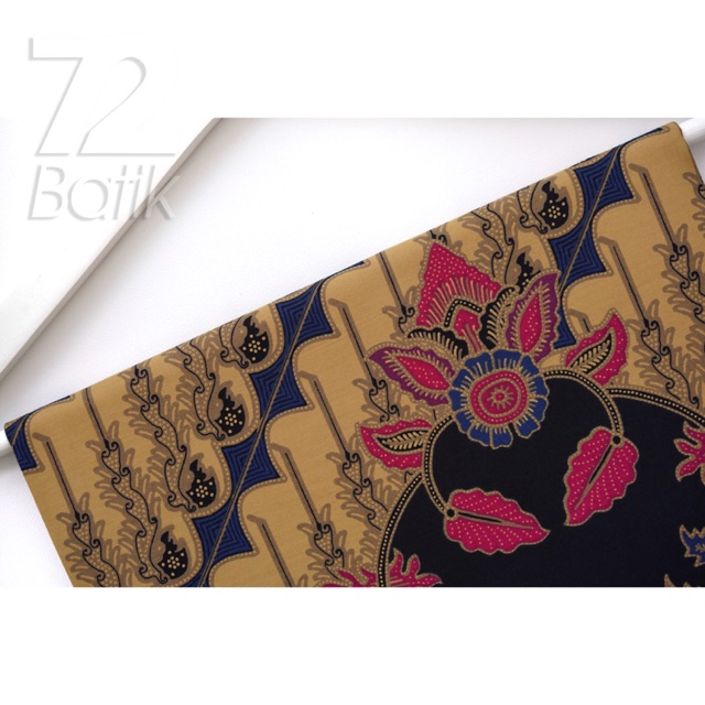 KAIN BATIK PREMIUM Bahan Katun Motif Parang Merah Biru Tua Darkblue Cream Krem Hitam 725434 Cap 72 Jarik Jarit Samping Kebat Panjang Batik Katun Modern Premium Bahan Seragam Batik Pernikahan Kantor Keluarga Murah Kamen Jadi Batik Bali Lembaran