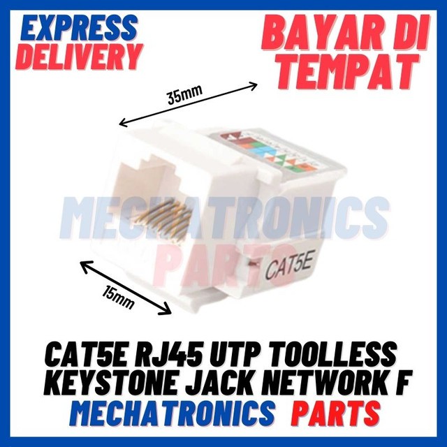 [CON-9028] CAT5E RJ45 UTP TOOLLESS TOO-LESS KEYSTONE JACK NETWORK F