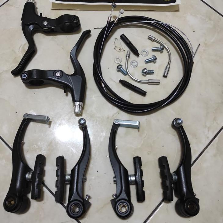 On Sale REM SEPEDA TREX V BRAKE SET ALLOY SEPASANG DEPAN BELAKANG VBRAKE KOMPLIT