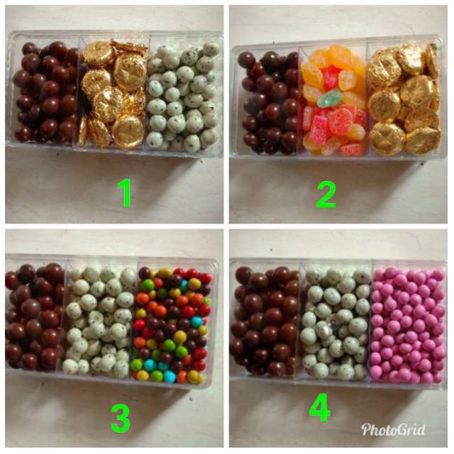 

paket coklat sekat 3 lagie dan roundis