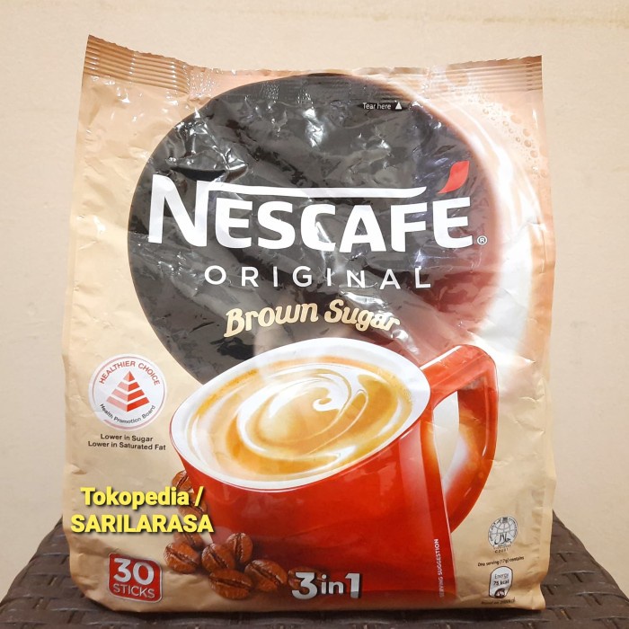 

Brown sugar!! Nescafe Original 3in1 Brown Sugar, Healthier Choice