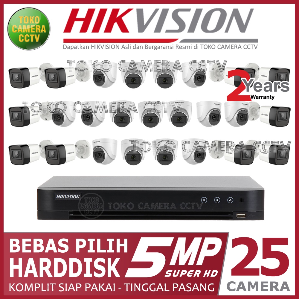 PAKET CCTV HIKVISION 5MP 32 CHANNEL 25 KAMERA