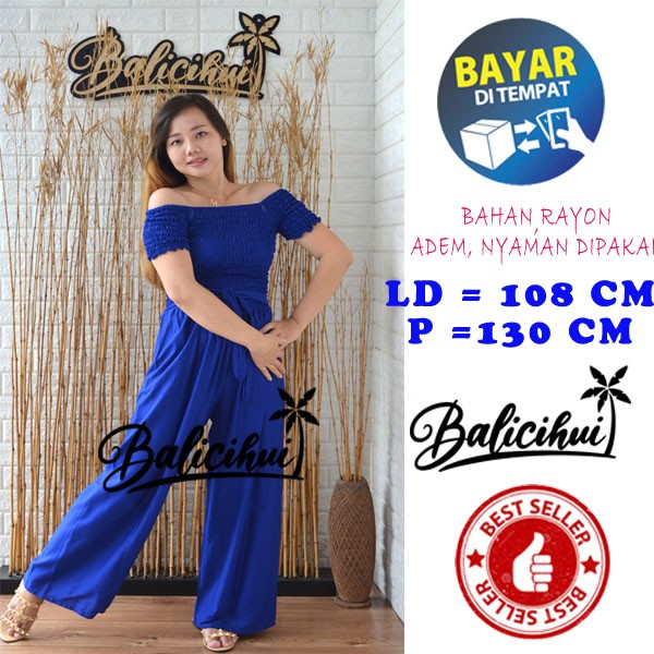 Balicihui Jumpsuit Sabrina Wanita Jumpsuit Panjang Sabrina jamsuit Sabrina Bali Jumpsuit Fit to XL