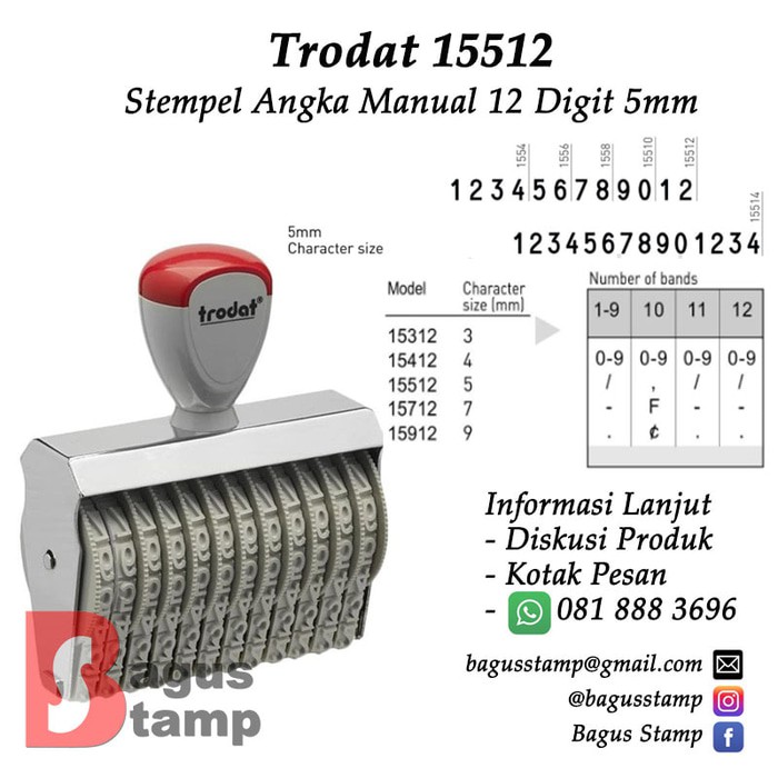 

Promo Stempel Angka Manual 12 Digit 5mm Trodat 15512 Diskon