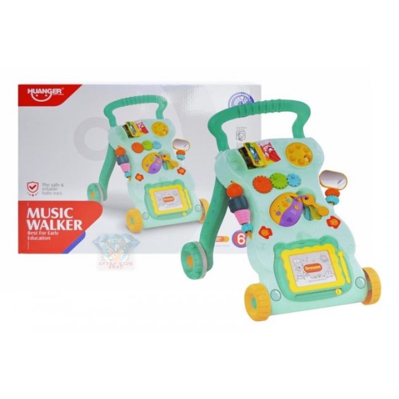 HUANGER CHILDREN MUSIC WALKER BABY WALKER PUSH WALKER DORONGAN BAYI HE0822 HARGA MURAH