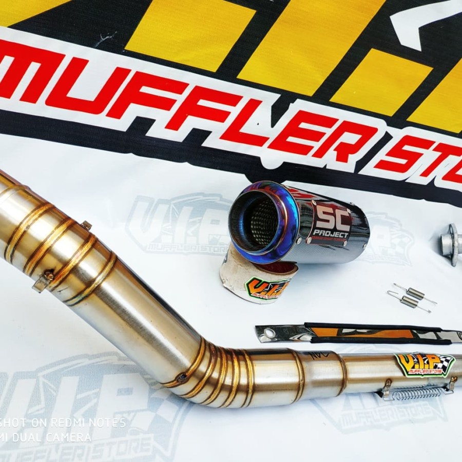 Knalpot SC PROJECT CR-T Carbon GSX R150- SONIC- CB 150R- CBR 150R mantul