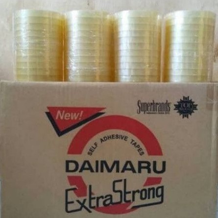 

ISOLASI BENING DAIMARU 1/2 INCH UK. 72 YARD ISI 288 ROLL ( 1 DUS)