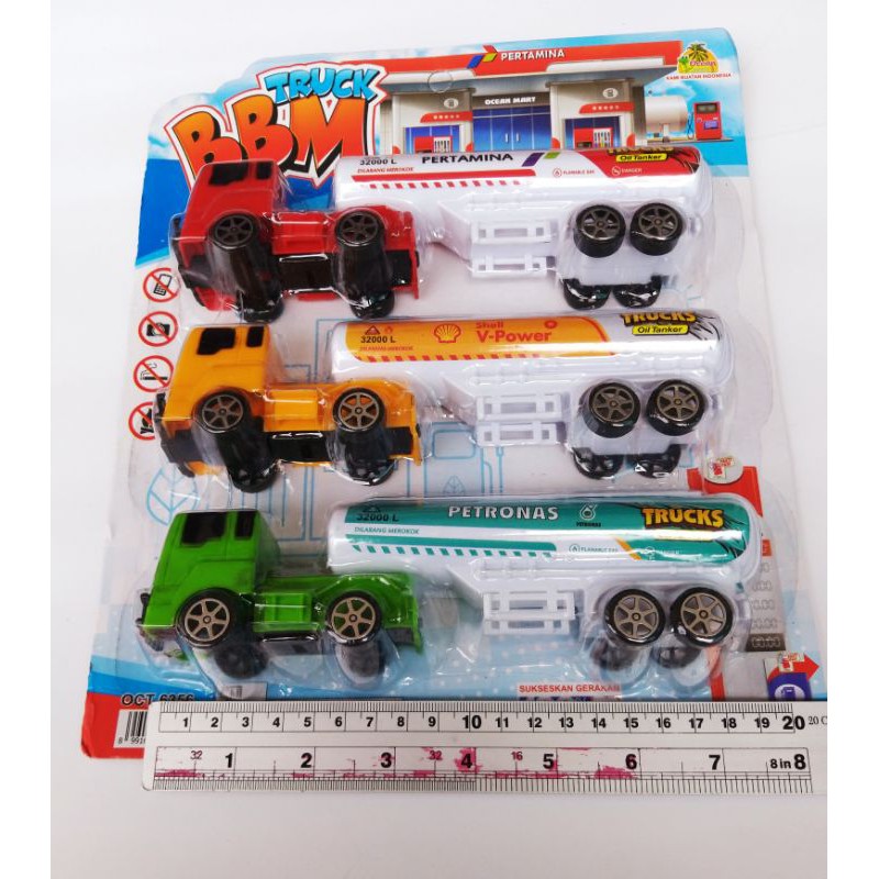 Mobil Mobilan Truk Tanki 1Set isi 3pcs Keren Murah